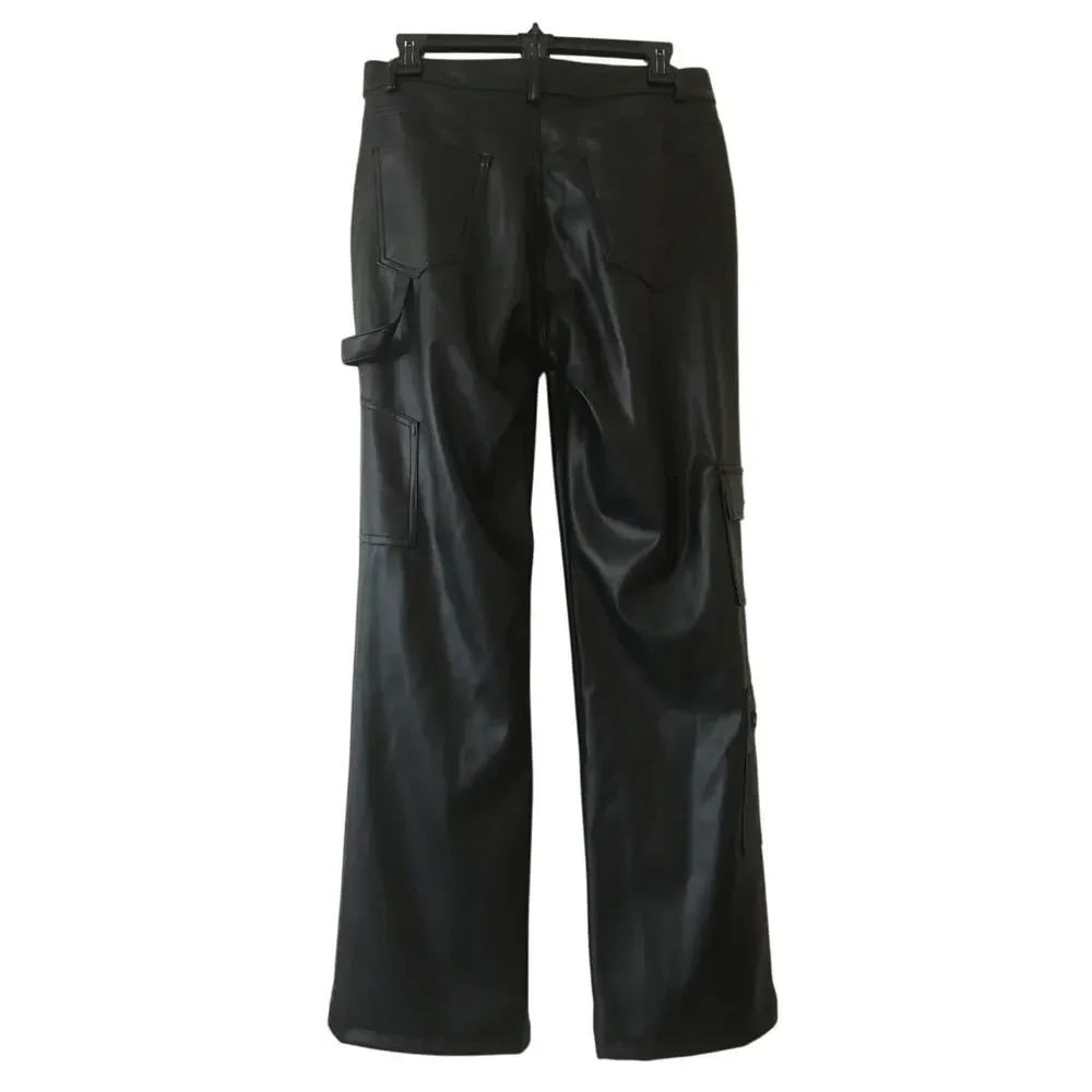 NWT Ci Sono Vegan Leather Collection XL Pants 5 Pocket Zip Pocket Hammer Loop